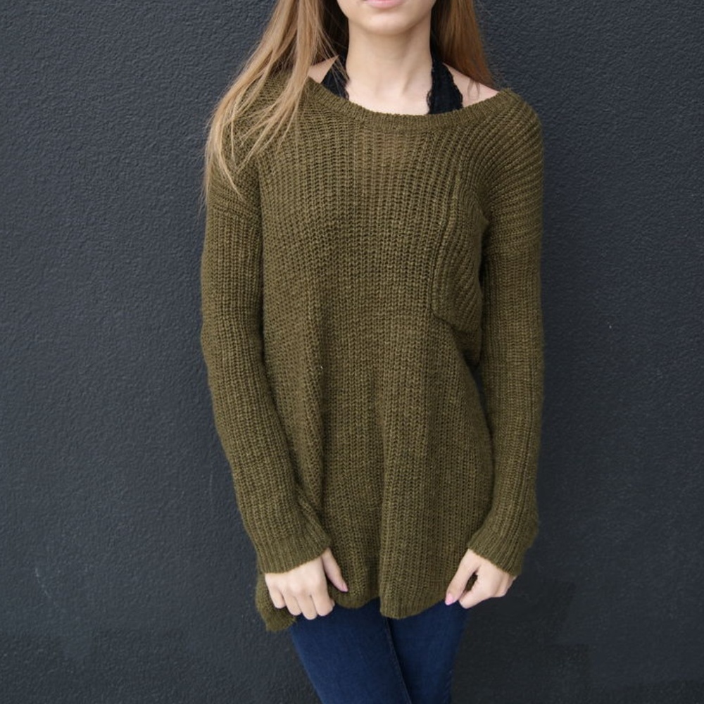 Olive Oversized Sweater